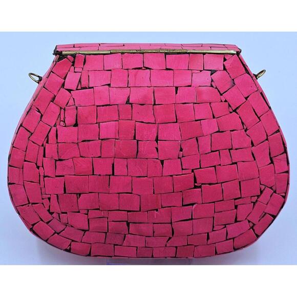 Ramla Retro Pink Mosaic Clutch Bag – Your New Favorite Arm Candy